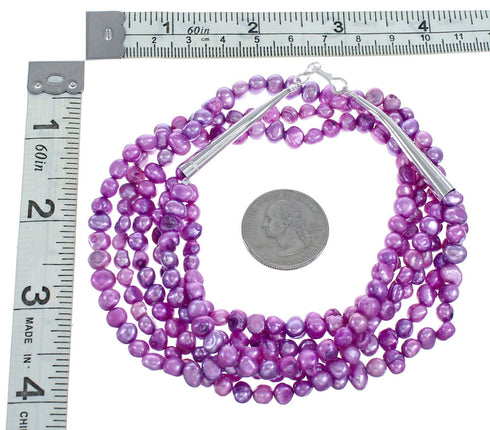 3-Strand Pink Fresh Water Pearl Twisted Bead Necklace JX121479
